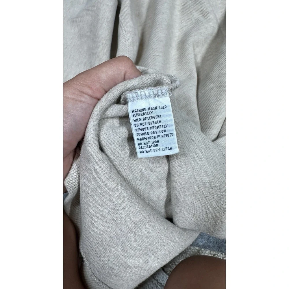 Polo Ralph Lauren Sweater Mens L Beige 1/4 Zip Mock Neck Pullover Pony Logo